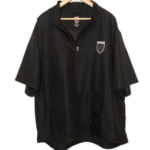 Claret & Green Nick Faldo Golf Logo Zip Shirt XL
